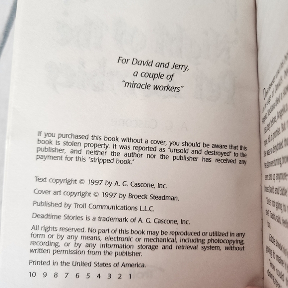 Vintage 90s Deadtime Stories Teen Horror Paperback Novels Set of 2 - Picture 8 of 9